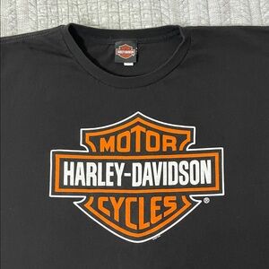 Harley-Davidson Black and Orange Las Vegas Nevada Logo Tee